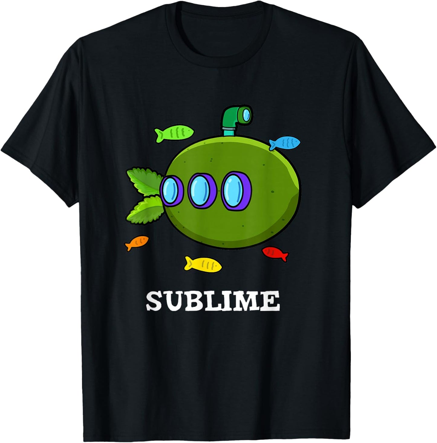 Sub-lime Funny Lime Pun T-Shirt - T-Shirt | Black