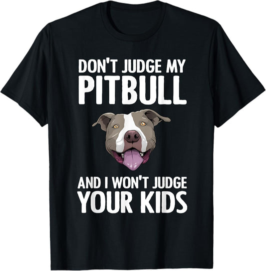 Cute Pitbull Women Kids Pitbull Terrier Dog Lover T-Shirt - T-Shirt | Black