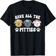 Save All The Pitties Pitbull Rescue Pittie Rescue T-Shirt - T-Shirt | Black