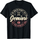 Gemini Horoscope Astrology Birthday Zodiac Sign Men Women T-Shirt - T-Shirt | Black