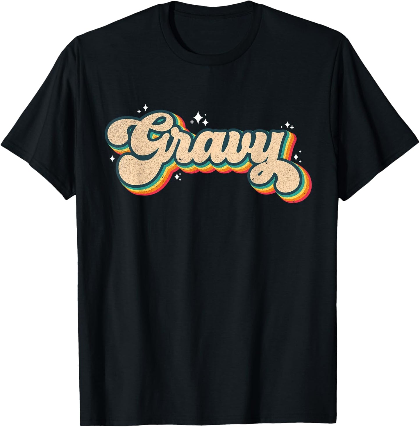 Gravy Vintage Shirt 70s 80s Retro Costume Funny Thanksgiving T-Shirt - T-Shirt | Black