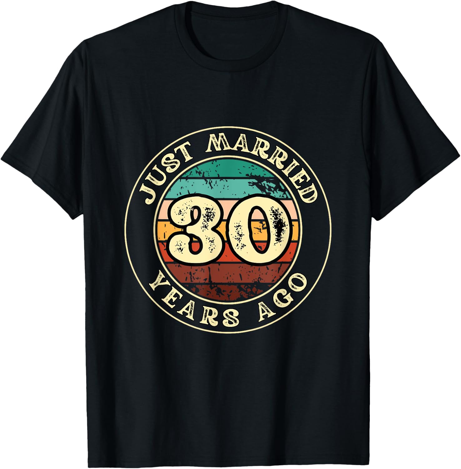 30 Years of Marriage 30th Wedding Anniversary T-Shirt - T-Shirt | Black