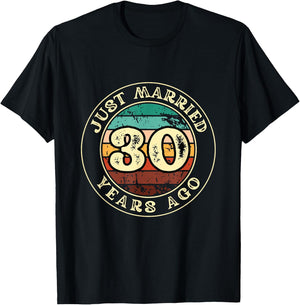 30 Years of Marriage 30th Wedding Anniversary T-Shirt - T-Shirt | Black