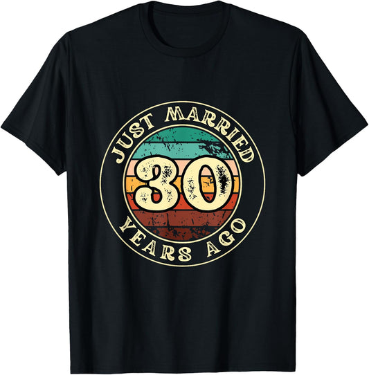 30 Years of Marriage 30th Wedding Anniversary T-Shirt - T-Shirt | Black