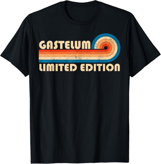 GASTELUM Surname Retro Vintage 80s 90s Birthday Reunion T-Shirt - T-Shirt | Black