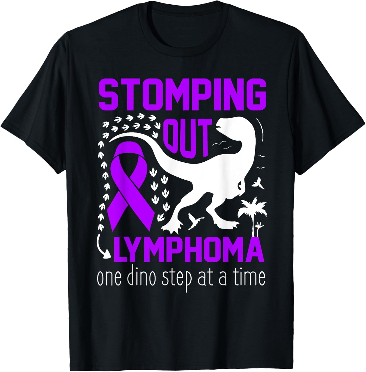Hodgkins lymphoma Warrior Awareness Purple Ribbon Child T-Shirt - T-Shirt | Black