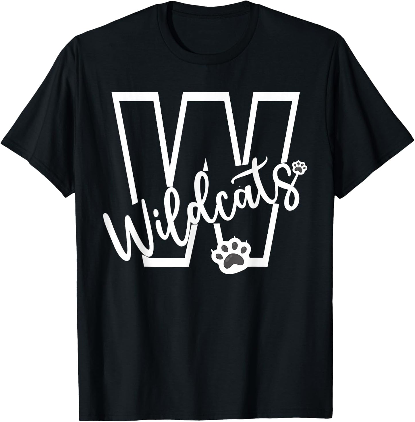 Wildcats School Sports Fan Team Spirit Football Baseball T-Shirt - T-Shirt | Black