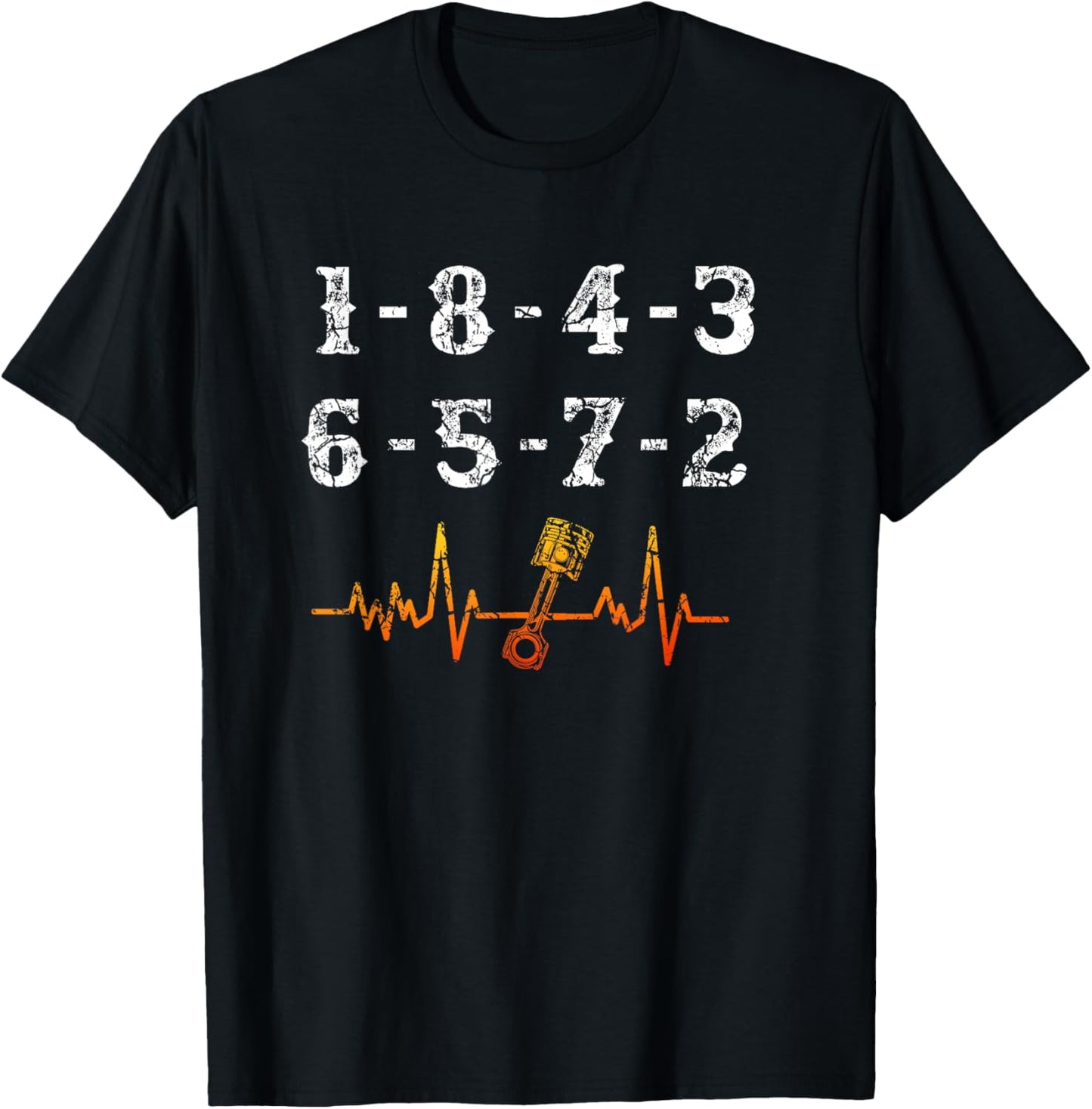 18436572 Firing Order Small Block Engine V8 Big Block T-Shirt - T-Shirt | Black
