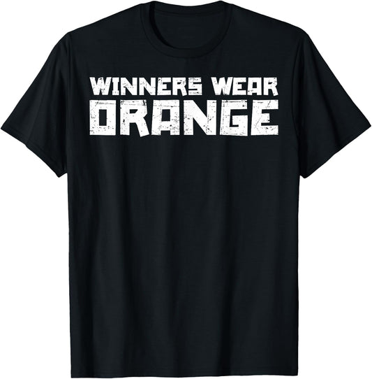 Team Sports Winners Wear Orange T-Shirt - T-Shirt | Black