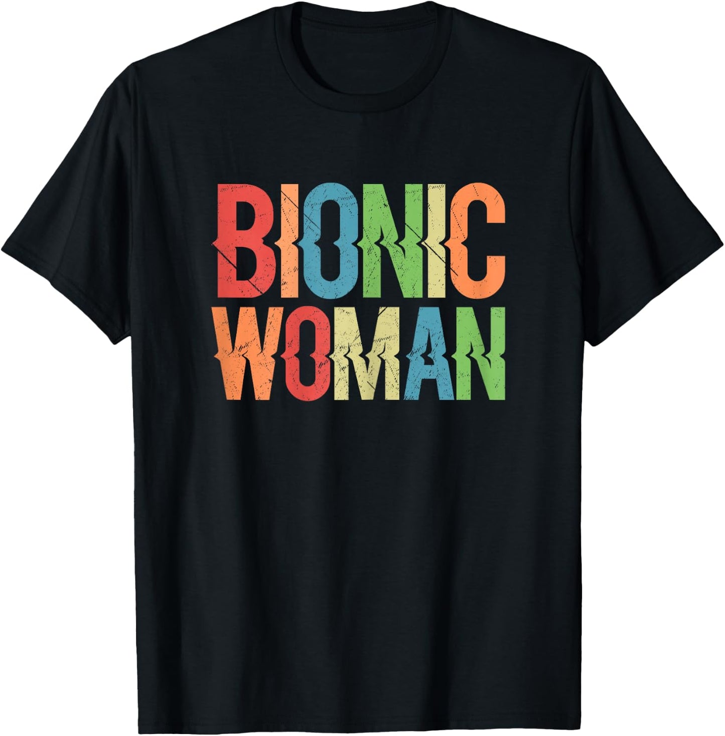 Unleash Your Inner Cyborg with our Bionic Women Design T-Shirt - T-Shirt | Black