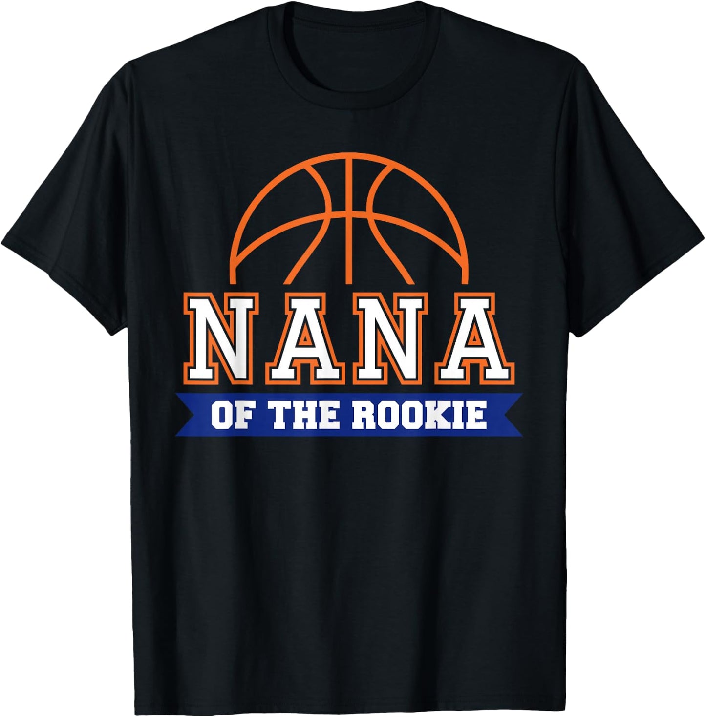 Nana of Rookie 1st Birthday Basketball Theme Matching Party T-Shirt - T-Shirt | Black
