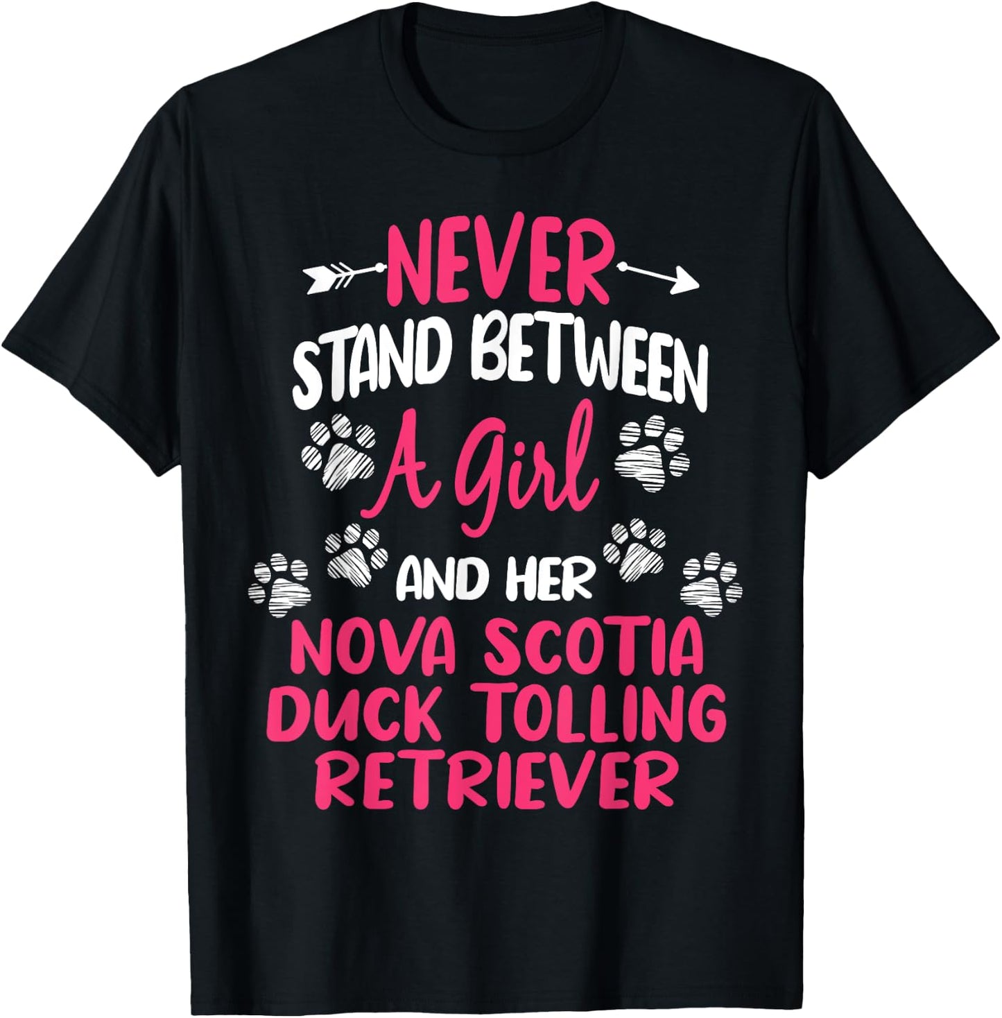 Between A Girl And Her Nova Scotia Duck Tolling Retriever T-Shirt - T-Shirt | Black