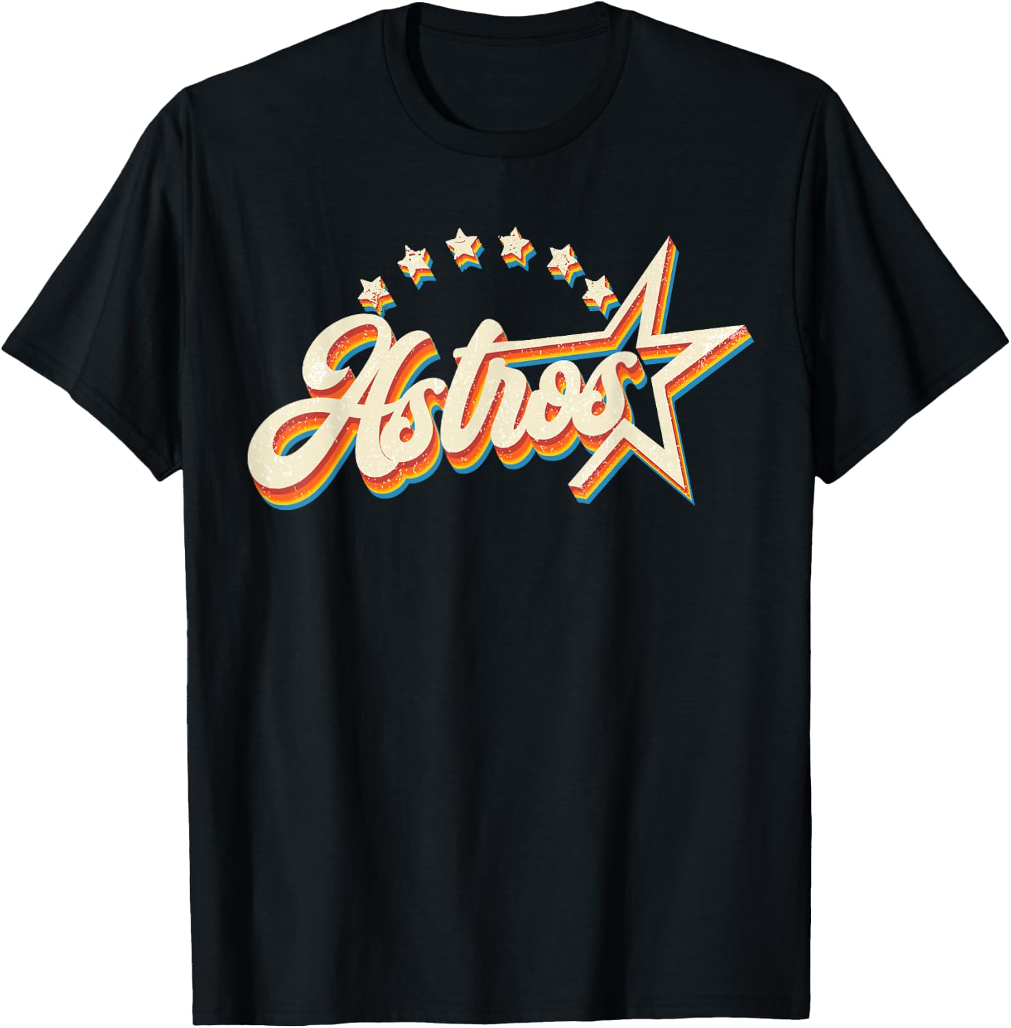 Astros Name Personalized Vintage Retro Gift Women T-Shirt - T-Shirt | Black