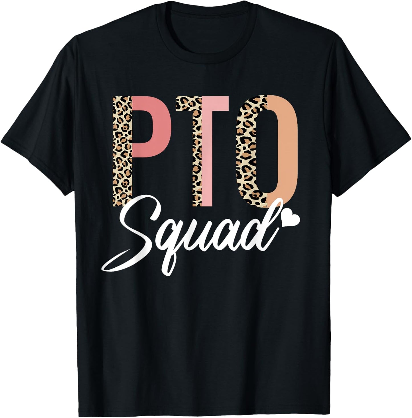 PTO Squad Heart Symbol for School Volunteer Teacher Parent Women T-Shirt - T-Shirt | Black