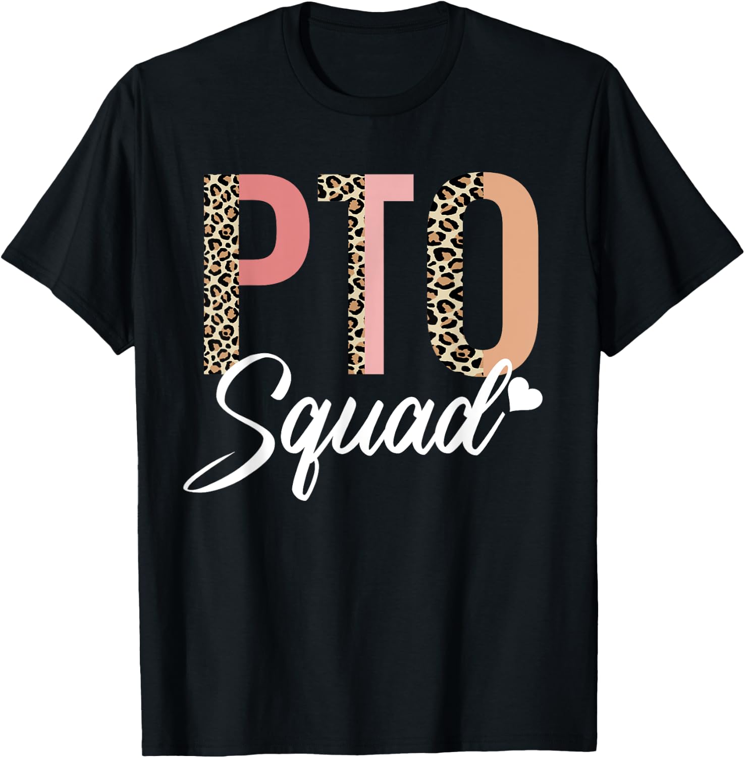 PTO Squad Heart Symbol for School Volunteer Teacher Parent Women T-Shirt - T-Shirt | Black