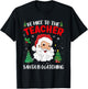 Be Nice To The Teacher Santa Is Watching Retro Christmas T-Shirt - T-Shirt | Black