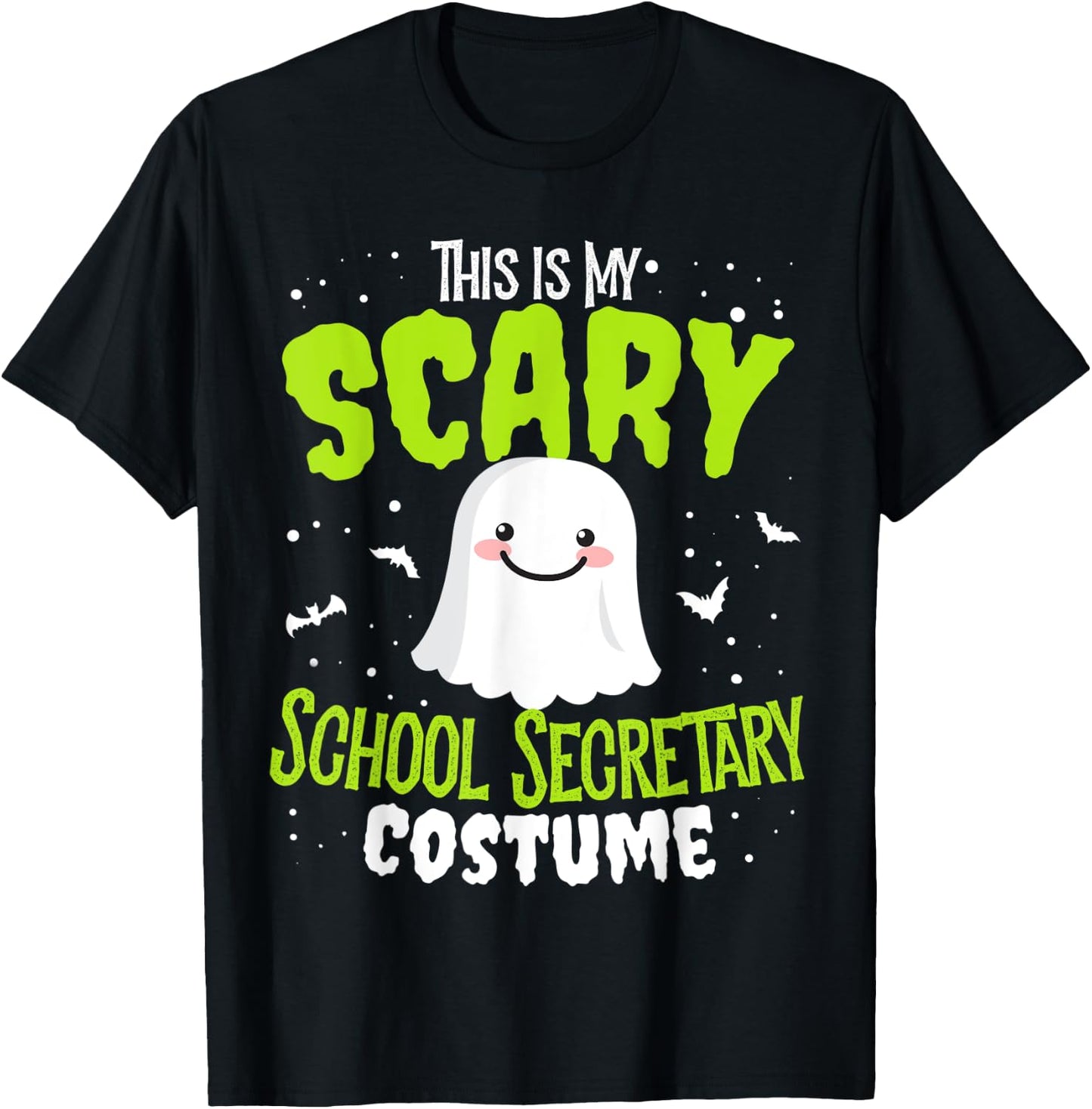 Funny Halloween This is my Scary School Secretary Custome T-Shirt - T-Shirt | Black