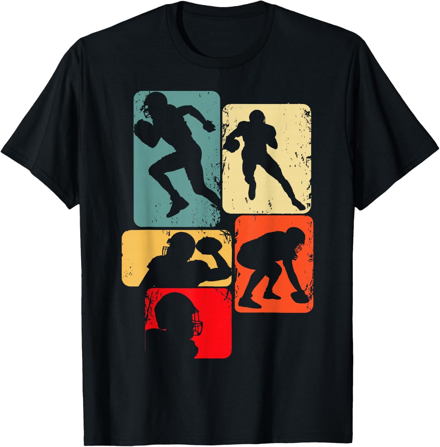 Football American Football Kids Boys T-Shirt - T-Shirt | Black