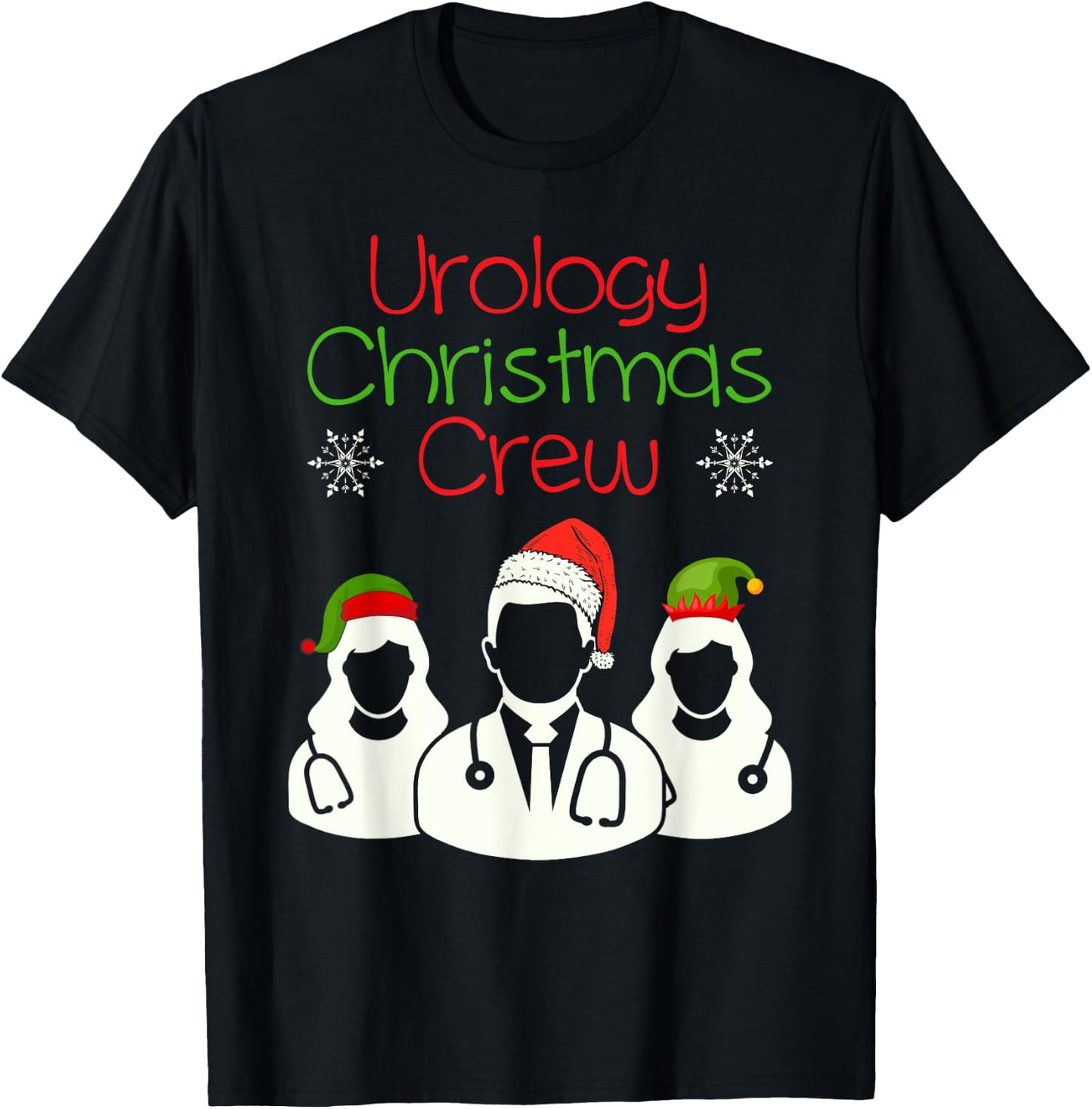 Urology Christmas Crew Urologist Student Nurse T-Shirt - T-Shirt | Black