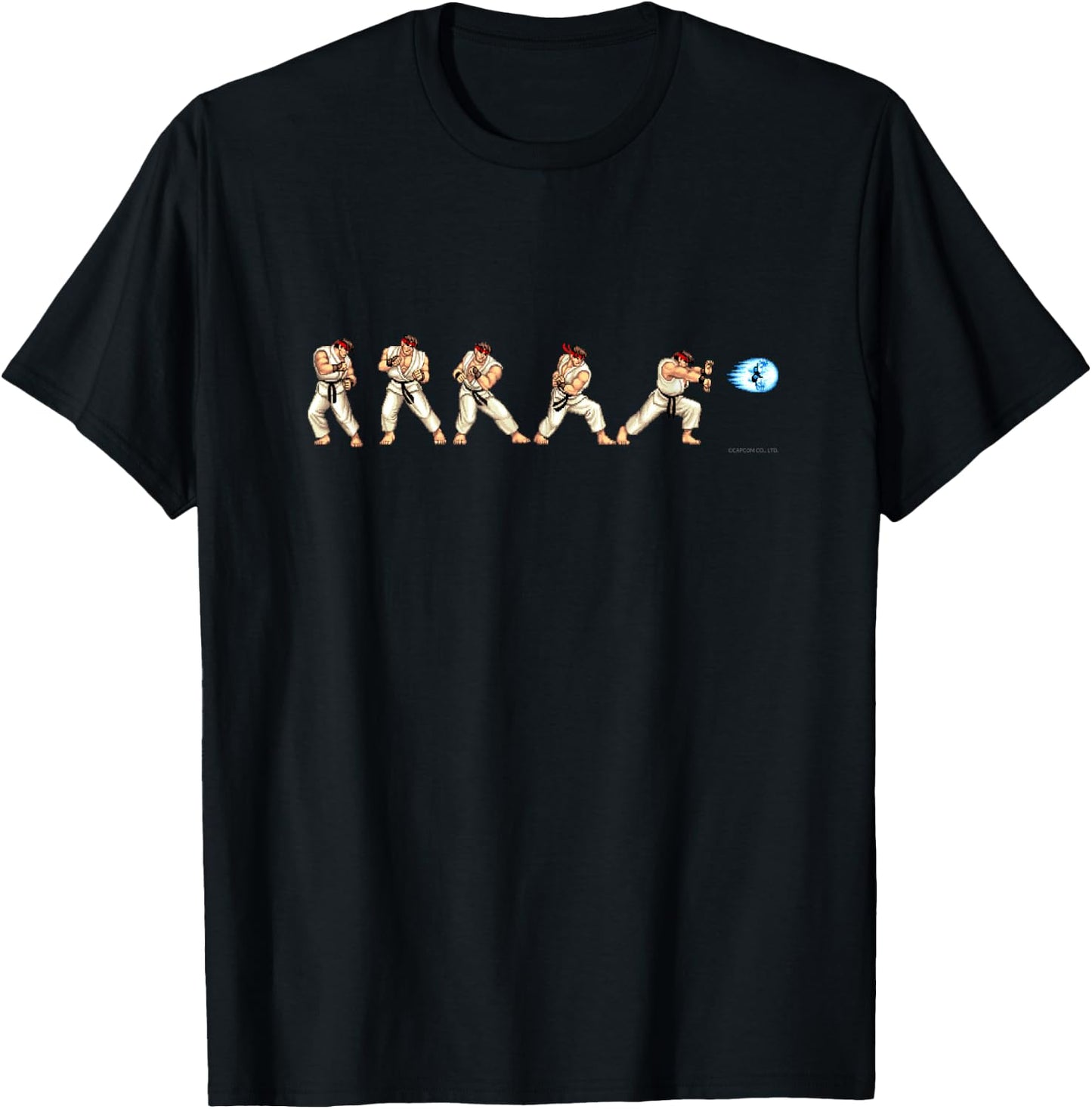 Street Fighter II RYU (Hadoken) T-Shirt - T-Shirt | Black
