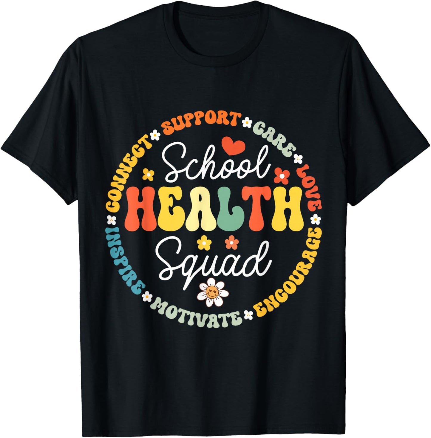 School Health Squad Funny Back To School Nurse Squad T-Shirt - T-Shirt | Black