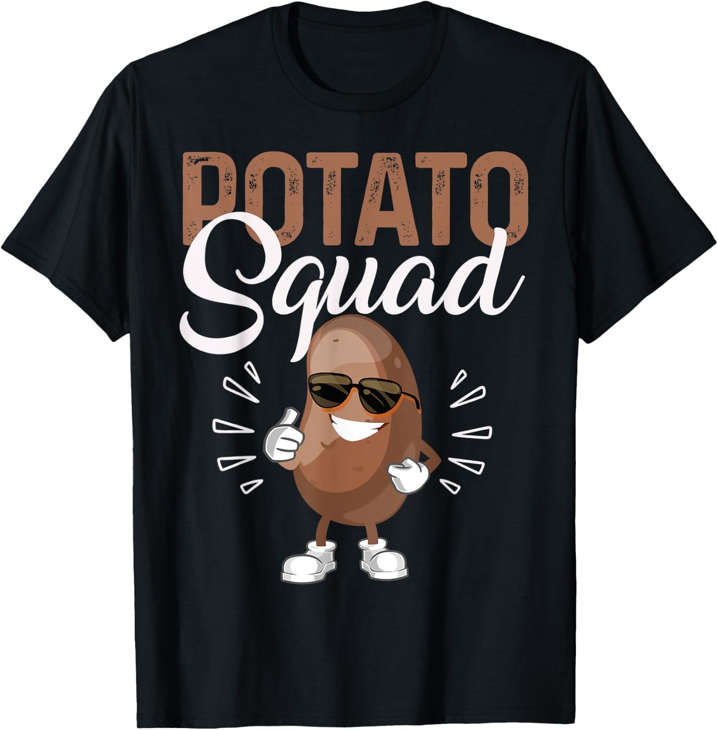 Cool Potato Squad Potato Halloween Costume Funny Vegan Team T-Shirt - T-Shirt | Black