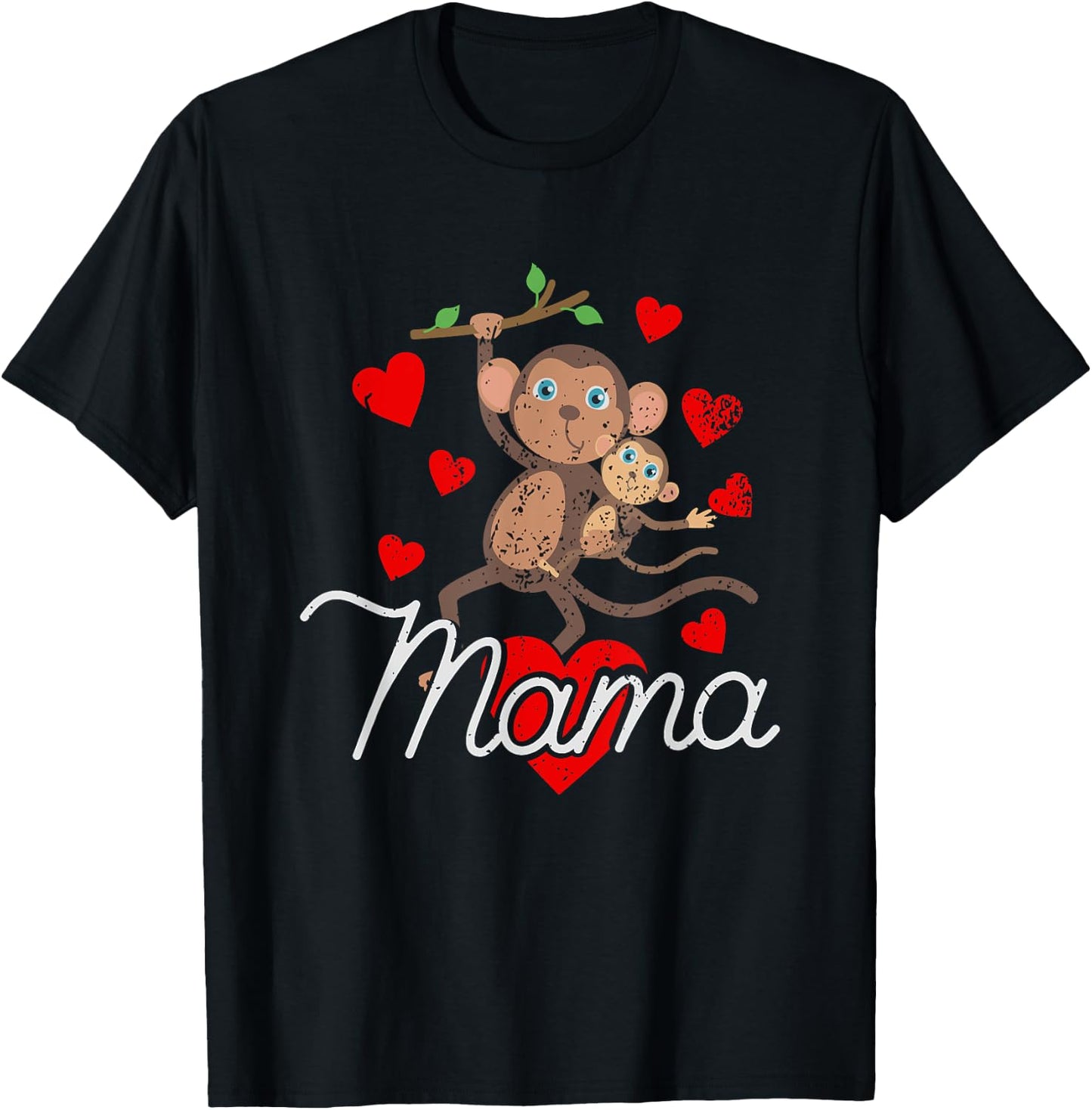 Mama monkey T-Shirt - T-Shirt | Black