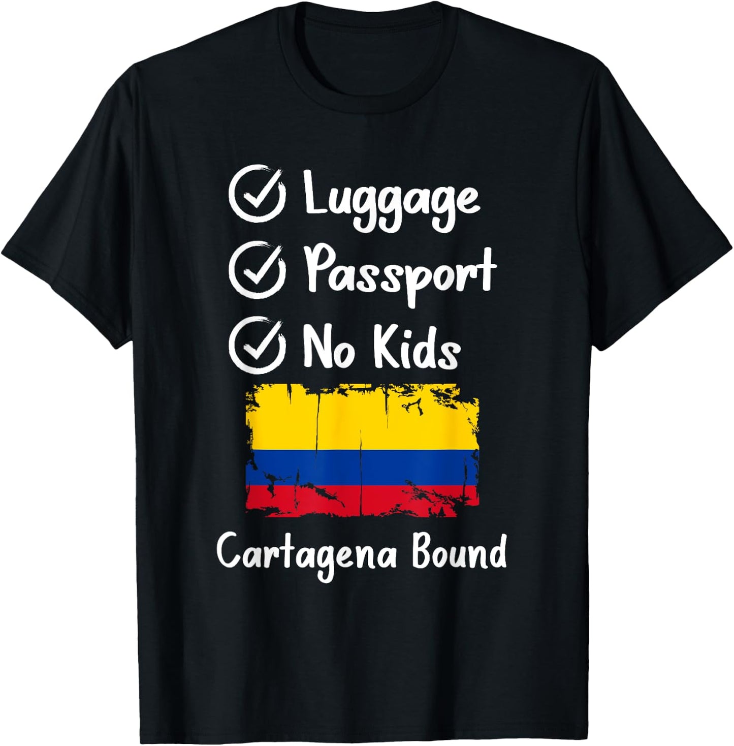 Colombia Travel Colombian Trip Cartagena Vacation T-Shirt - T-Shirt | Black