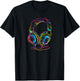 Headphones Music DJ Hip Hop Audio T-Shirt - T-Shirt | Black