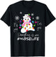 It's Fine I'm Fine Everything Is Fine Nurse Xmas Snowman T-Shirt - T-Shirt | Black