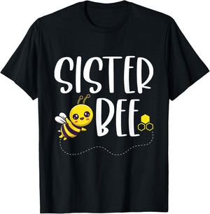 Birthday Bee Family Matching Sister Bee Sis Beekeeper Funny T-Shirt - T-Shirt | Black