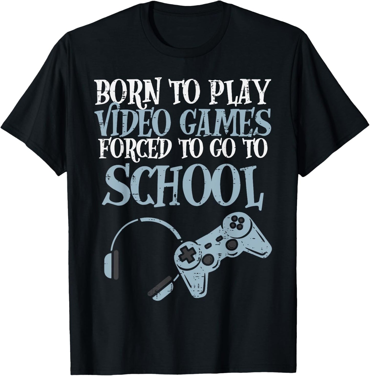 Gamer Born Play Video Game Fun Gaming Men Boys Kids Youth T-Shirt - T-Shirt | Black