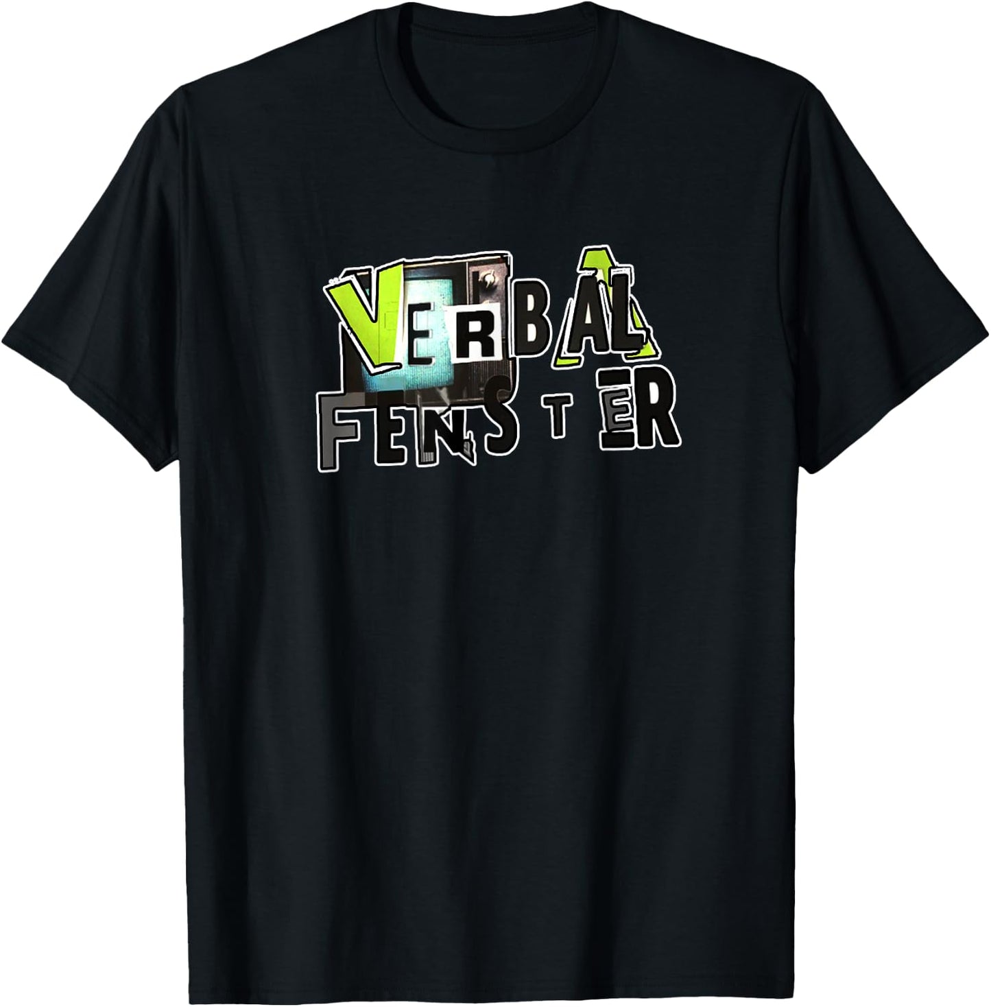 Verbal Fenster T-Shirt - T-Shirt | Black