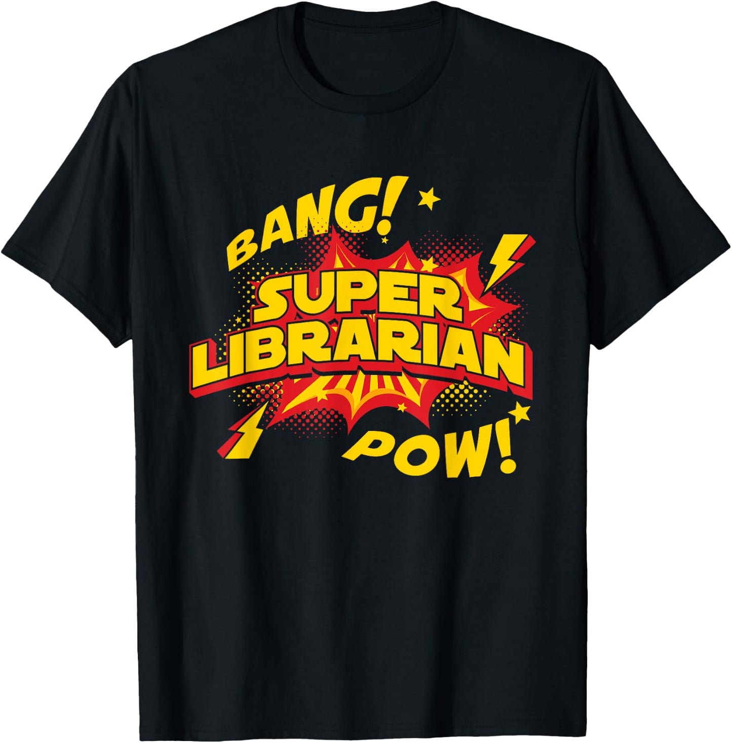 Librarian - Superhero Book Reader School Library Books T-Shirt - T-Shirt | Black