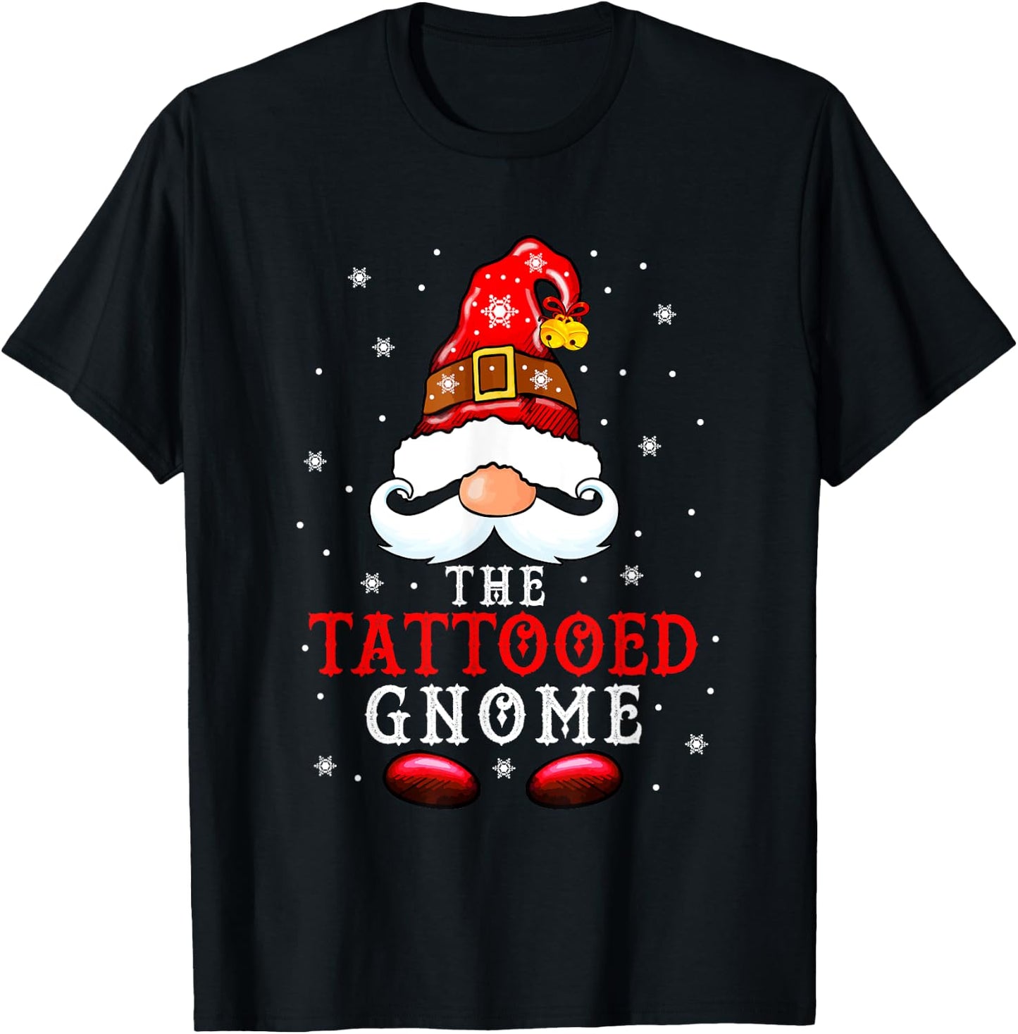 The Tattooed Gnome Costume Christmas Tattoo Lover Family T-Shirt - T-Shirt | Black