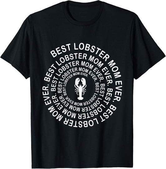 Funny Lobster Mom Spiral Girls Mother's Day T-Shirt - T-Shirt | Black