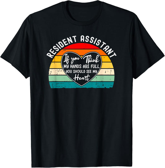 College Resident Assistant Appreciation Student Staff T-Shirt - T-Shirt | Black