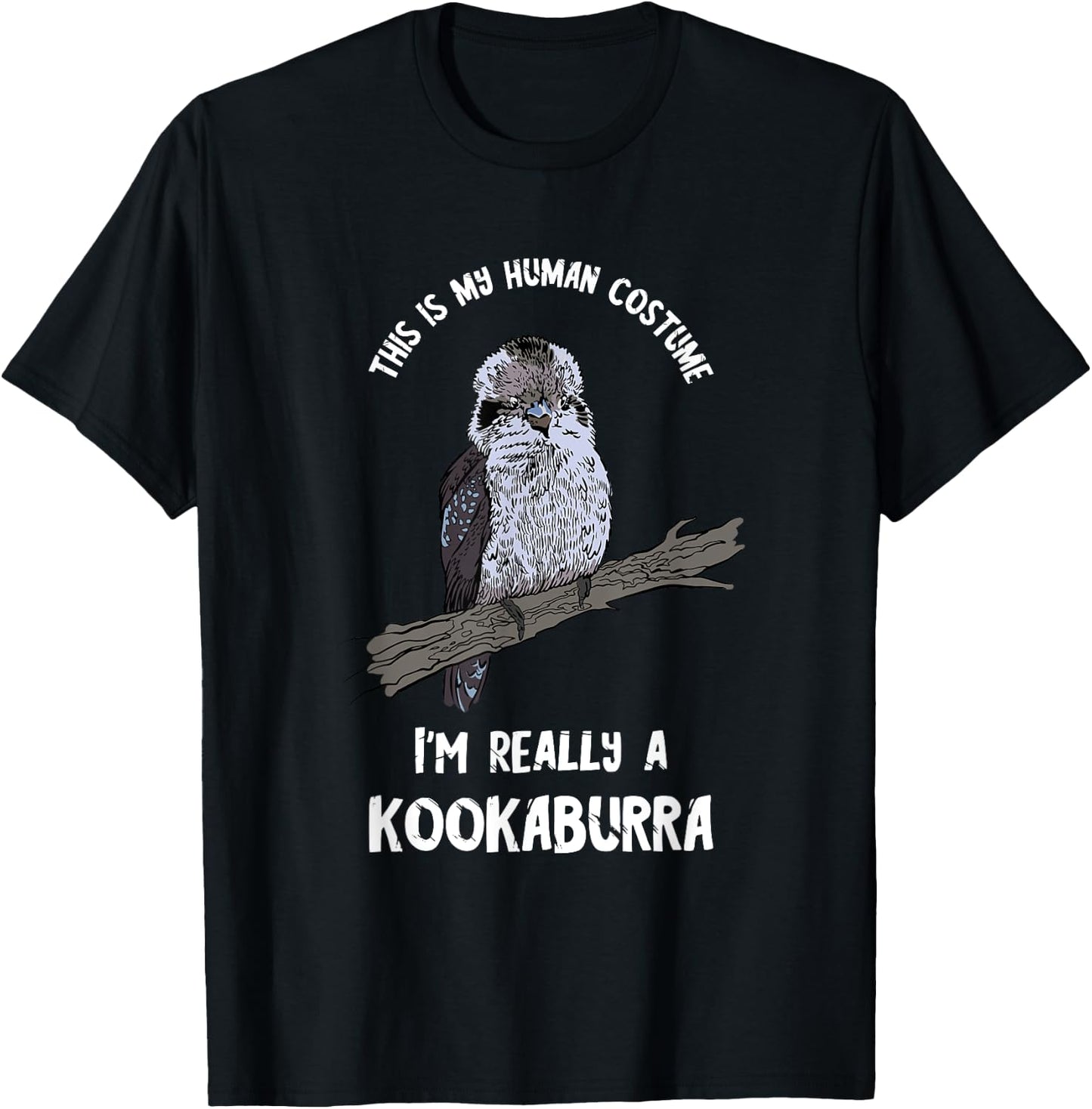 Kookaburra Bird Human Costume Laughing Bird Ornithology T-Shirt - T-Shirt | Black