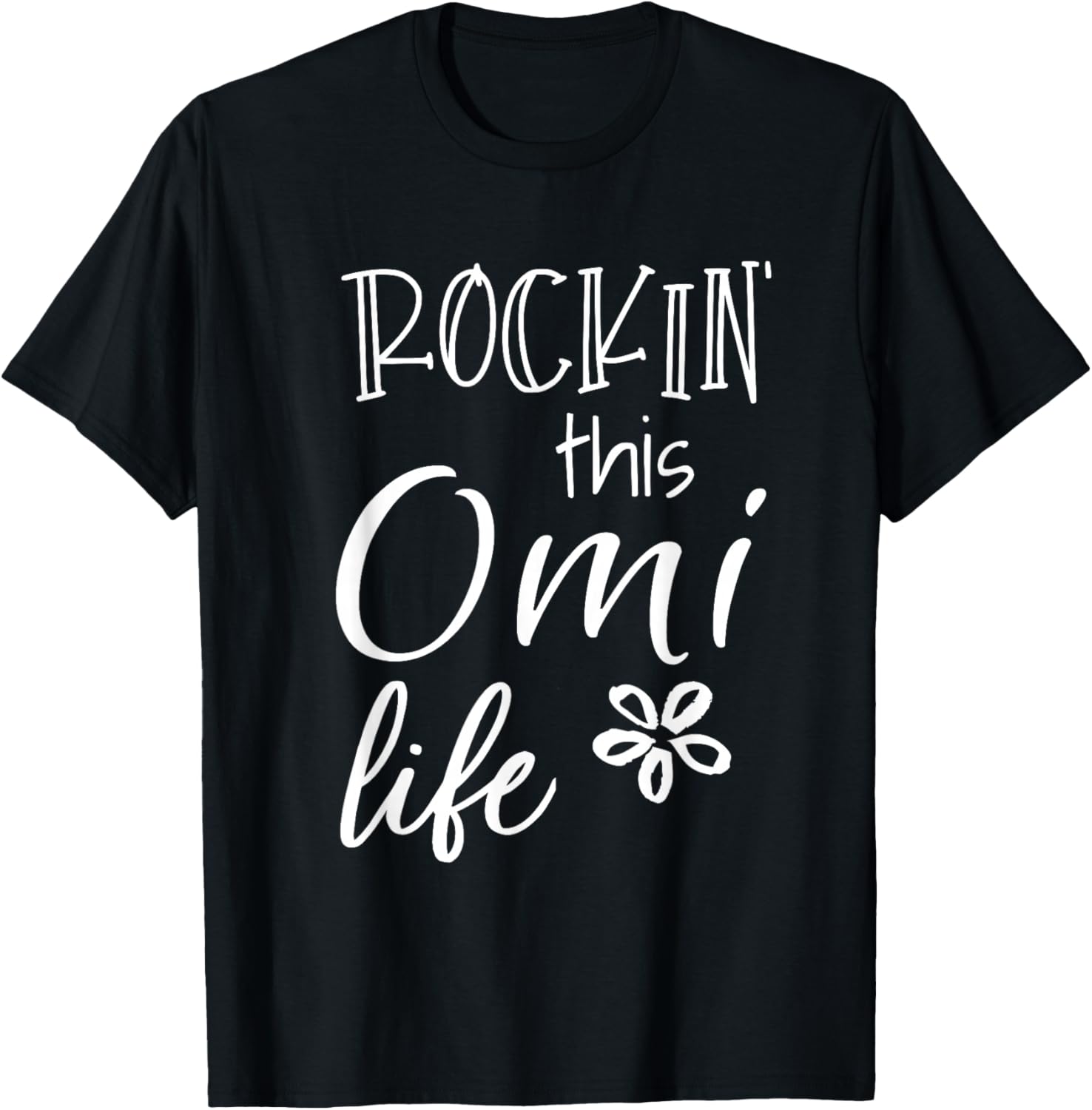 Rockin This Omi Life Belgium Belgian Flemish Grandma T-Shirt - T-Shirt | Black
