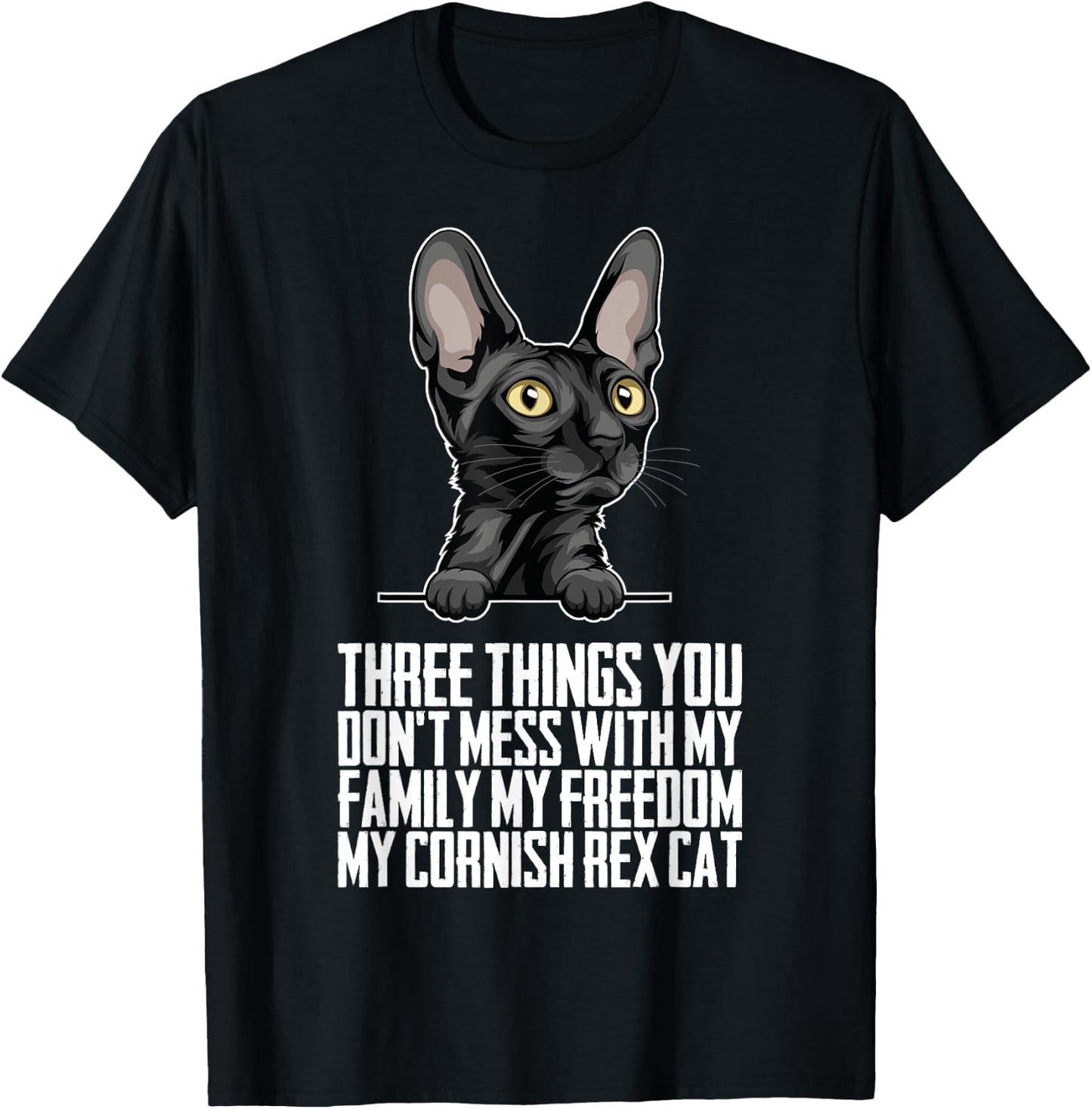 Cornish Rex mom - Cornish Rex dad - Cornish Rex cat T-Shirt - T-Shirt | Black