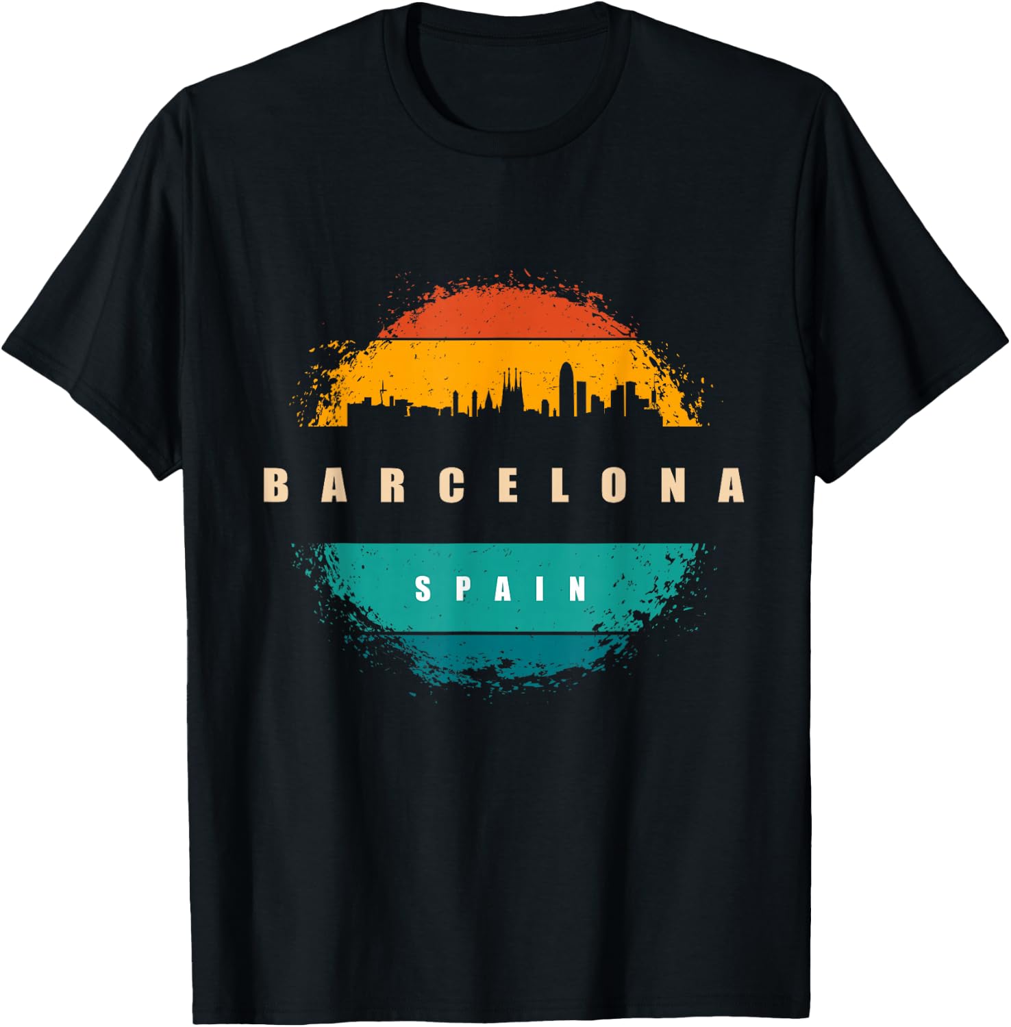 City of Barcelona Spain T-Shirt - T-Shirt | Black