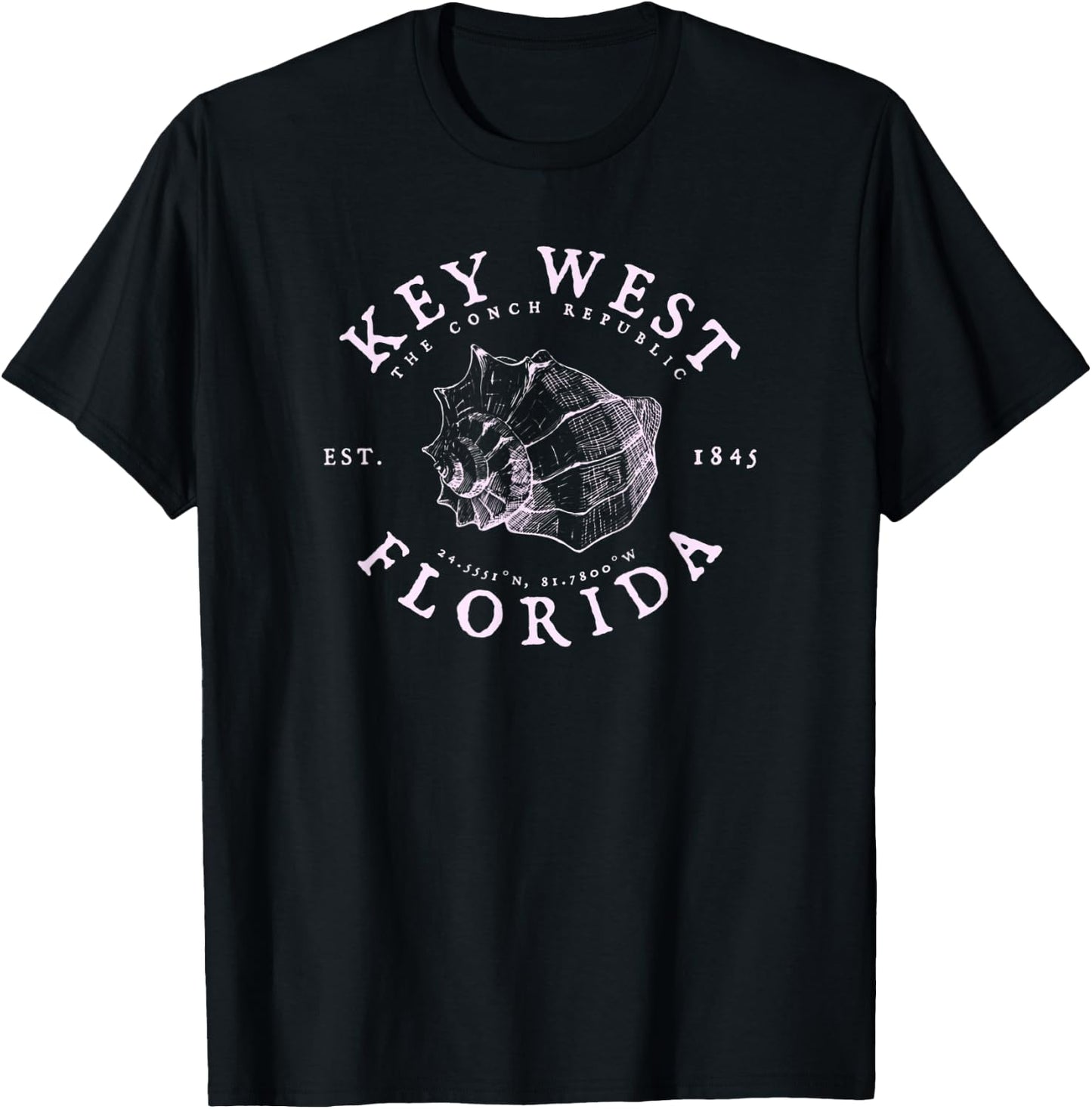 Key West Florida Conch Republic FL Floridian T-Shirt - T-Shirt | Black