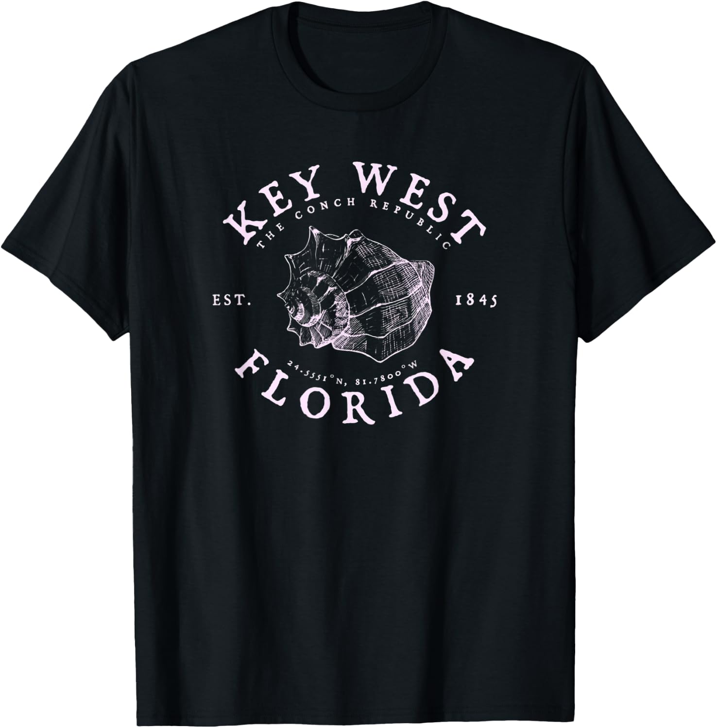 Key West Florida Conch Republic FL Floridian T-Shirt - T-Shirt | Black