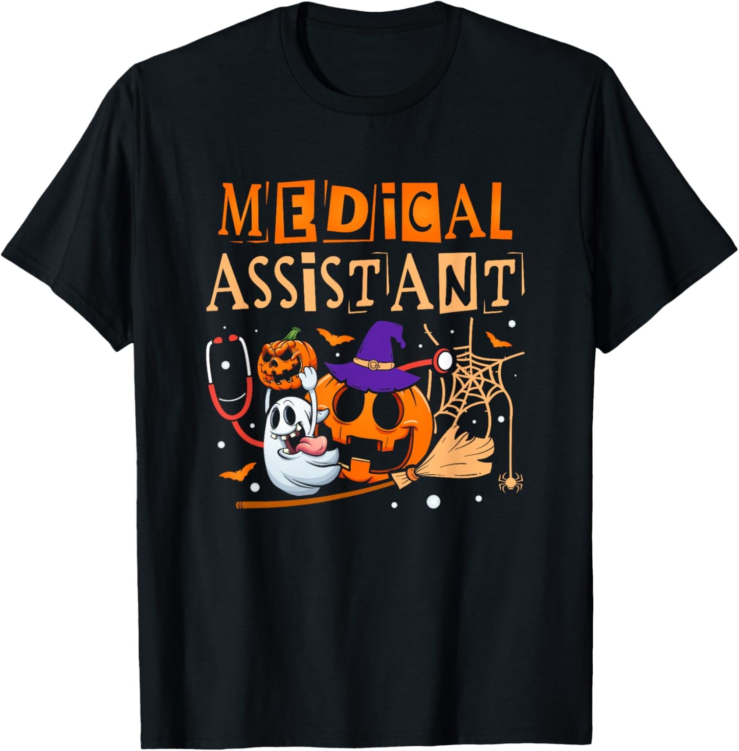 Scary Halloween One Spooky Medical Assistant Halloween T-Shirt - T-Shirt | Black