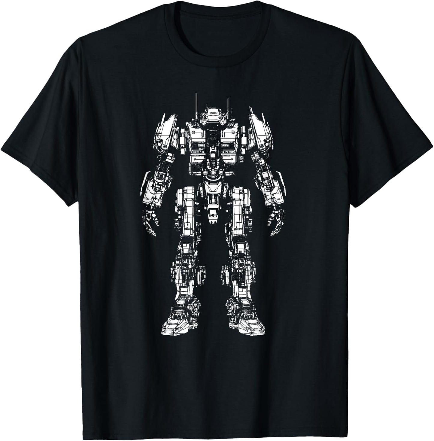 Mech Robot Sci-Fi Design / Sketch / Future Mech Vision T-Shirt - T-Shirt | Black