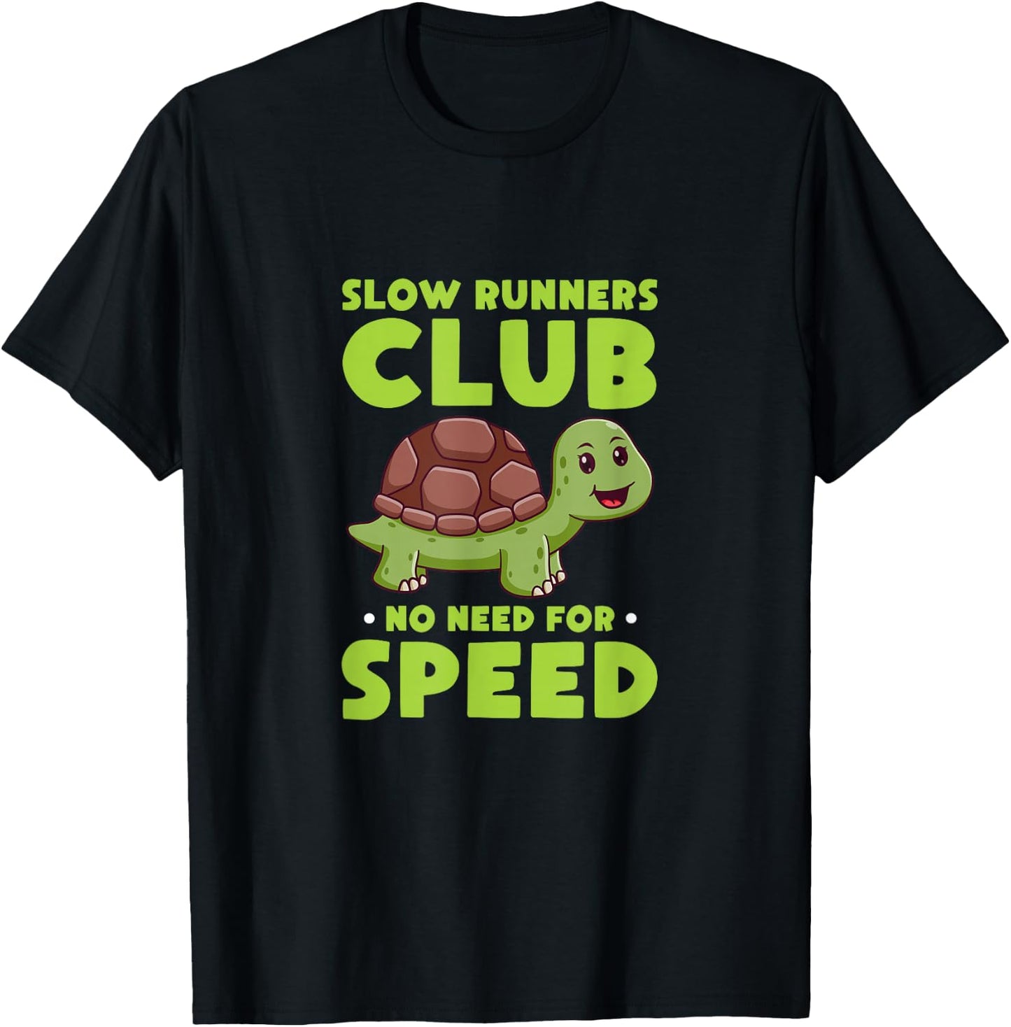 Slow Runners Club Turtle Tortoise Kawaii Running T-Shirt - T-Shirt | Black