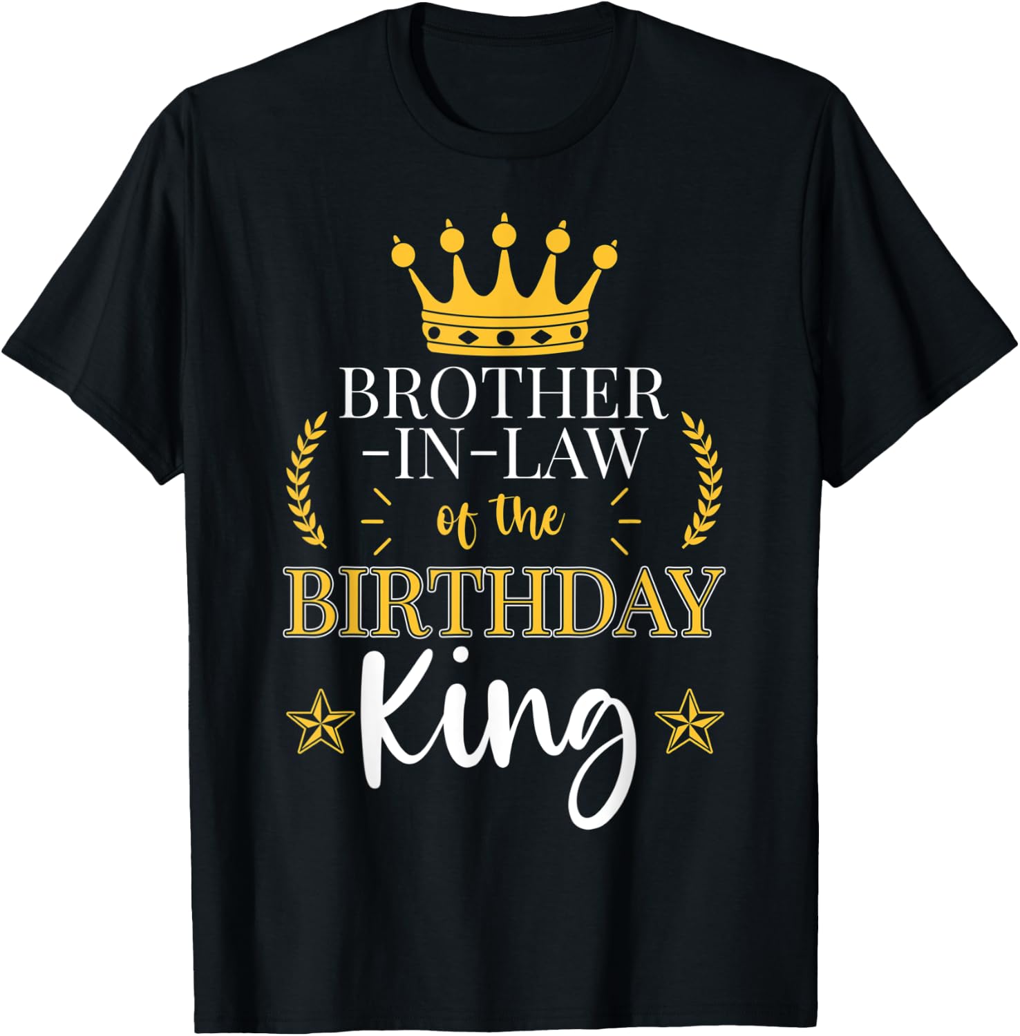 Brother-In-Law of the Birthday King Theme Party Bday T-Shirt - T-Shirt | Black