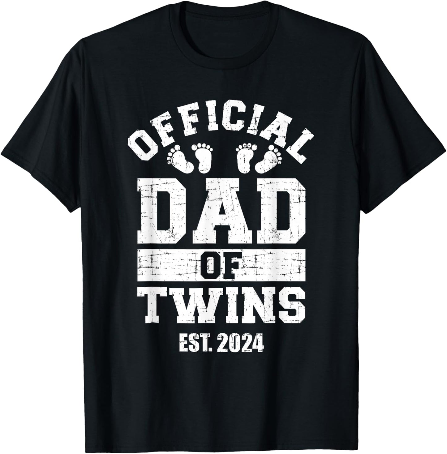 Official dad of twins 2024 T-Shirt - T-Shirt | Black