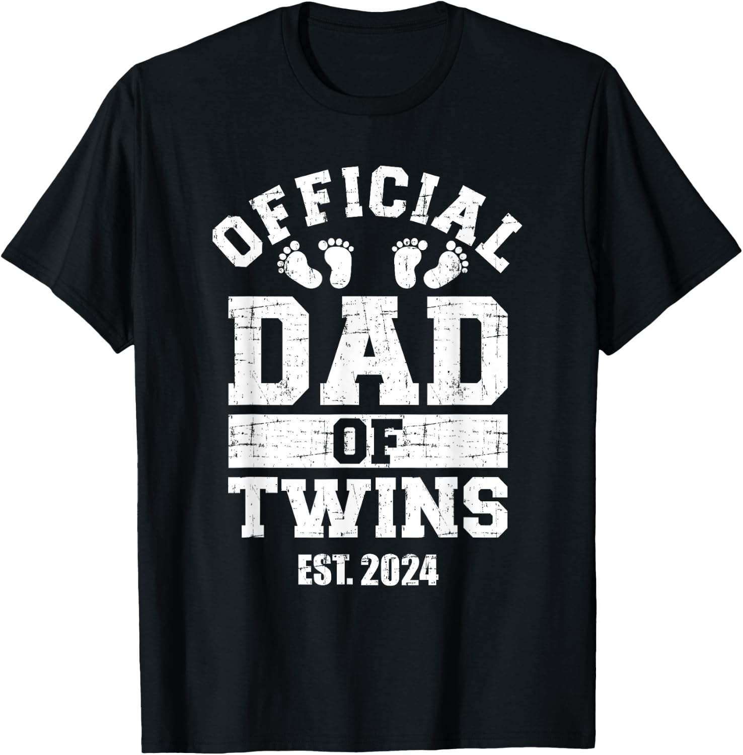 Official dad of twins 2024 T-Shirt - T-Shirt | Black