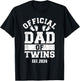 Official dad of twins 2024 T-Shirt - T-Shirt | Black